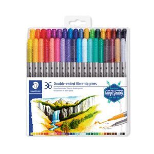 STAEDTLER ROTULADORES DOBLE PUNTA 36 COLORES 0,5-0,8 MM / 3.0 MM