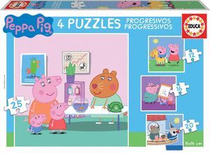 EDUCA PUZZLE PEPPA PIG 4 PUZZLES PROGRESIVOS
