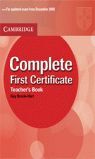 COMPLETE FIRST CERTIFICATE TEACHER'S BOOK