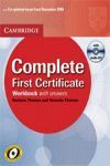 COMPLETE FIRST CERTIFICATE WORKBOOK WITH ANSWERS +CD