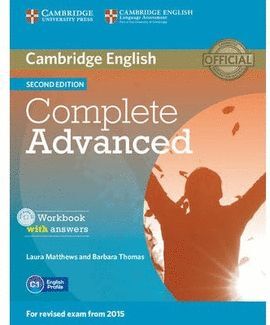 014 WB COMPLETE ADVANCED WORKBOOK WITH ANSWERS WITH AUDIO CD 2ND EDITION