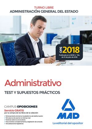 018 (LIBRE) TEST/SUP ADMINISTRATIVO ADMINISTRACIÓN GENERAL DEL ESTADO