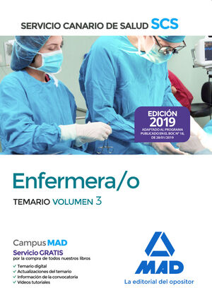 019 T3 ENFERMERA/O SERVICIO CANARIO DE SALUD