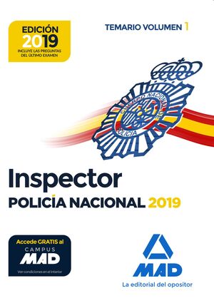 019 T1 INSPECTOR DE POLICÍA NACIONAL