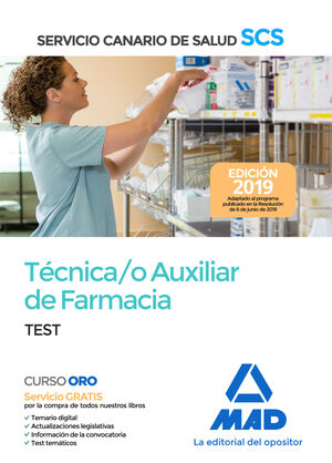 019 TEST TECNICO AUXILIAR FARMACIA SERVICIO CANARIO SALUD