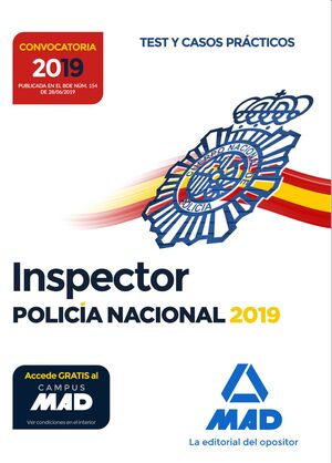 019 TEST INSPECTOR DE POLICÍA NACIONAL
