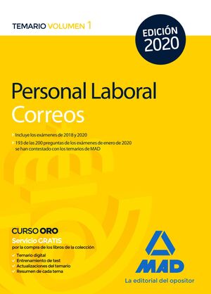 020 T1 CORREOS PERSONAL LABORAL TEMARIO