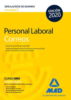 020 SIM/1 CORREOS PERSONAL LABORAL -SIMULACROS DE EXAMEN