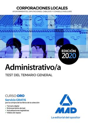 020 TEST ADMINISTRATIVO/A DE CORPORACIONES LOCALES
