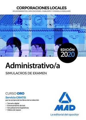 020 SIM EXAMEN ADMINISTRATIVO/A DE CORPORACIONES LOCALES