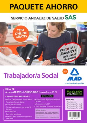 020 (ANDALUCIA) TRABAJADOR/A SOCIAL PAQUETE AHORRO SERVICIO ANDALUZ