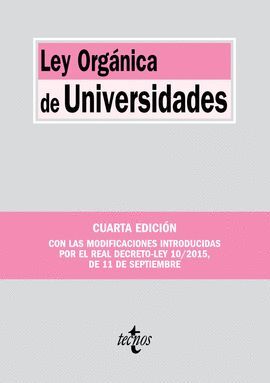 015 N261 LEY ORGÁNICA DE UNIVERSIDADES