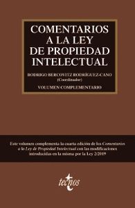 019 COMENTARIOS A LA LEY DE PROPIEDAD INTELECTUAL VOLUMEN COMPLEMENTARIO