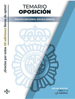 PACK 4VOLS TEMARIO OPOSICIÓN POLICIA NACIONAL ESCALA BASICA ( JURISPOL )