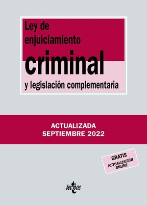 022 N267 LEY DE ENJUICIAMIENTO CRIMINAL Y LEGISLACIÓN COMPLEMENTARIA