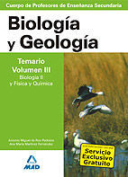 T/III BIOLOGIA Y GEOLOGIA -TEMARIO PARA PROFESORES DE ENSEÑANZA..