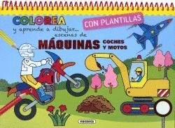 MÁQUINAS, COCHES Y MOTOS. COLOREA CON PLANTILLAS REF.3396-03