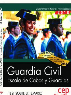 018 TEST GUARDIA CIVIL ESCALA DE CABOS Y GUARDIAS. TEST SOBRE EL TEMARIO.