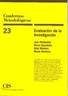 N23 CUADERNOS METODOLOGICOS -EVALUACION DE LA INVESTIGACION