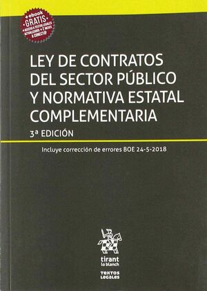 018  LEY DE CONTRATOS DEL SECTOR PÚBLICO Y NORMATIVA ESTATAL COMPLEMENTARIA