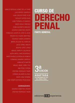 017 CURSO DE DERECHO PENAL. PARTE GENERAL 3ª ED.