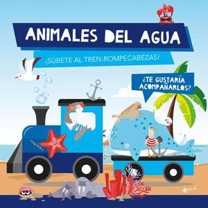 ANIMALES DE AGUA (LIBRO + TREN ROMPECABEZAS)